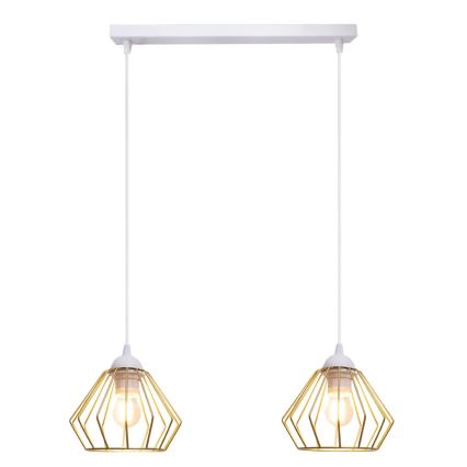 Luster na sajli CEED GOLD 2xE27/60W/230V bijela/zlatna