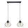 Luster na sajli CEED GOLD 2xE27/60W/230V crna/zlatna