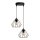 Luster na sajli CEED GOLD 2xE27/60W/230V pr. 28 cm crna/zlatna