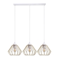 Luster na sajli CEED GOLD 3xE27/60W/230V bijela/zlatna