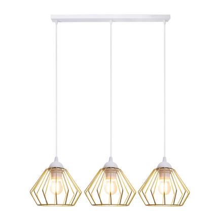 Luster na sajli CEED GOLD 3xE27/60W/230V bijela/zlatna