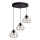 Luster na sajli CEED GOLD 3xE27/60W/230V pr. 45 cm crna/zlatna