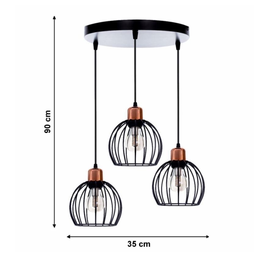 Luster na sajli CELTA 3xE27/40W/230V