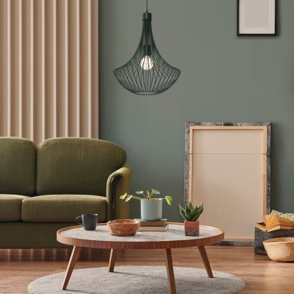 Luster na sajli CESTA 1xE27/60W/230V zelena
