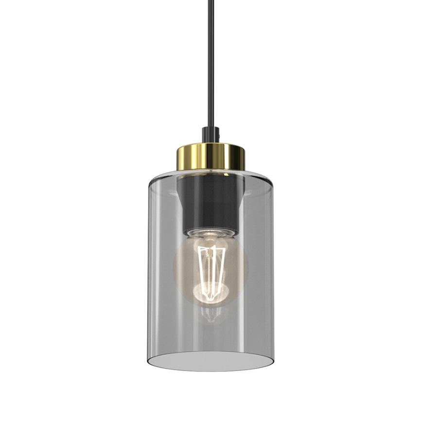 Luster na sajli CHIC 1xE27/60W/230V crna/siva