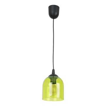 Luster na sajli CHRIS 1xE27/60W/230V pr. 11 cm zelena