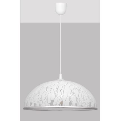 Luster na sajli CIRCLE 1xE27/15W/230V bijela