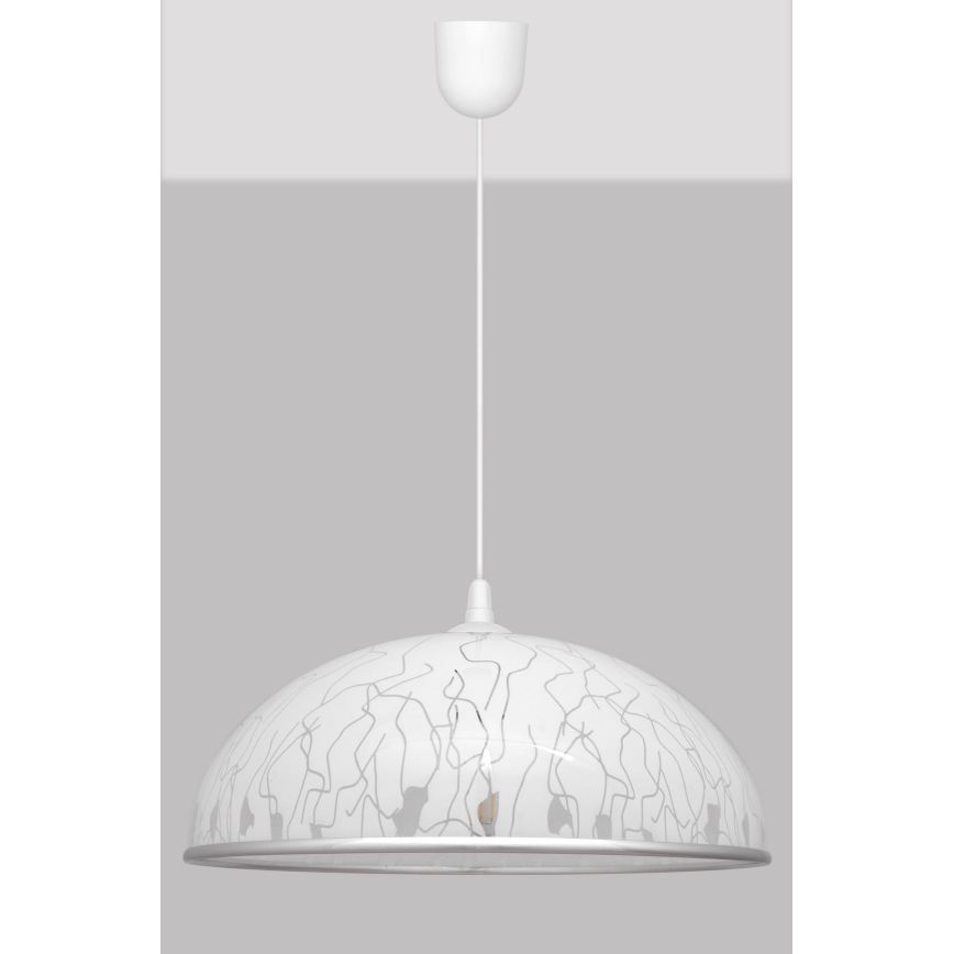 Luster na sajli CIRCLE 1xE27/15W/230V bijela