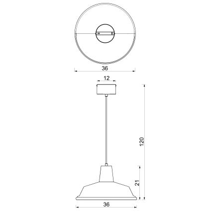 Luster na sajli CLASS 1xE27/15W/230V krem