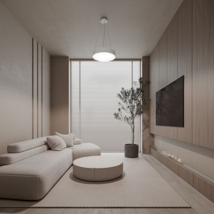 Luster na sajli CLEO 3xE27/24W/230V pr. 40 cm bijela