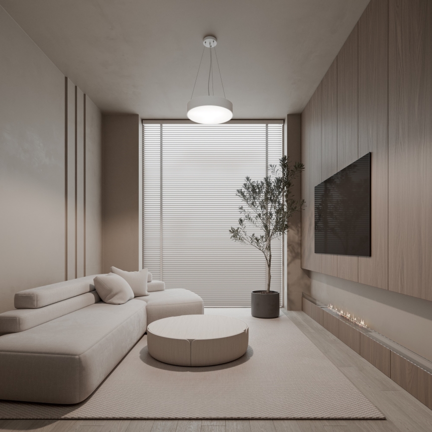 Luster na sajli CLEO 3xE27/24W/230V pr. 40 cm bijela