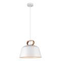 Luster na sajli CLIP 1xE27/40W/230V bijela/smeđa