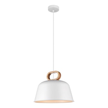 Luster na sajli CLIP 1xE27/40W/230V bijela/smeđa