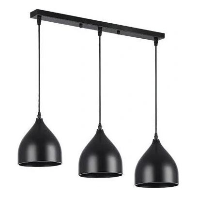 Luster na sajli COMO 3xE27/60W/230V crna