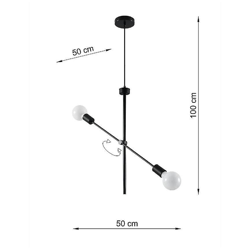 Luster na sajli CONCEPT 2xE27/60W/230V