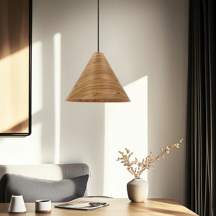 Luster na sajli CONO 1xE27/40W/230V hrastov furnir