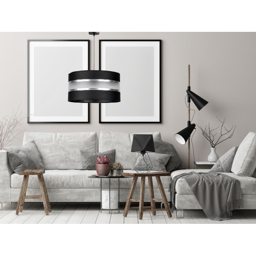 Luster na sajli CORAL 1xE27/60W/230V crna
