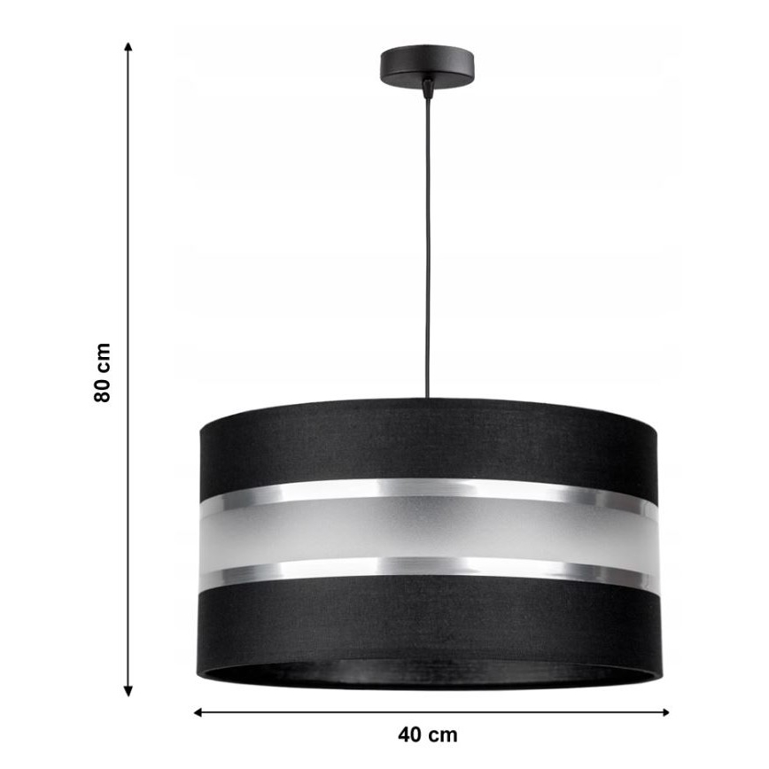 Luster na sajli CORAL 1xE27/60W/230V crna
