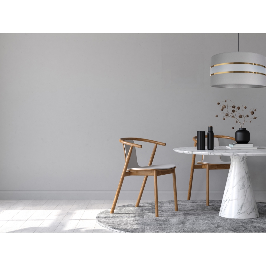 Luster na sajli CORAL 1xE27/60W/230V pr. 40 cm siva