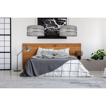 Luster na sajli CORAL 1xE27/60W/230V pr. 40 cm siva