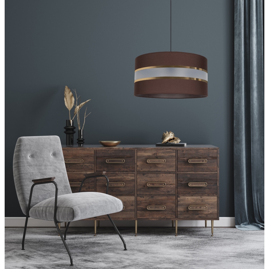 Luster na sajli CORAL 1xE27/60W/230V pr. 40 cm smeđa