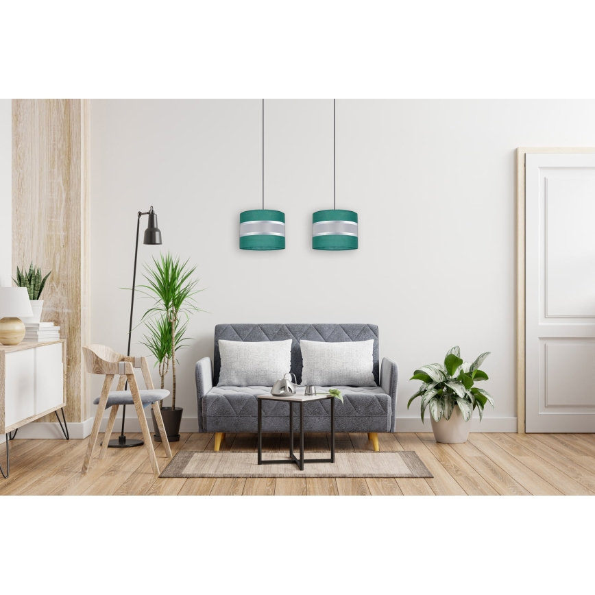 Luster na sajli CORAL 2xE27/60W/230V zelena
