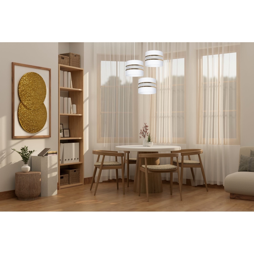Luster na sajli CORAL 3xE27/60W/230V bijela