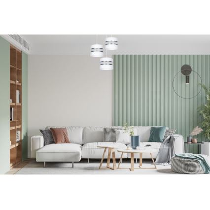 Luster na sajli CORAL 3xE27/60W/230V bijela/mat krom pr. 45 cm