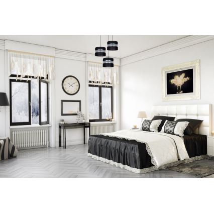 Luster na sajli CORAL 3xE27/60W/230V crna/mat krom pr. 45 cm