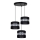 Luster na sajli CORAL 3xE27/60W/230V crna/mat krom pr. 45 cm