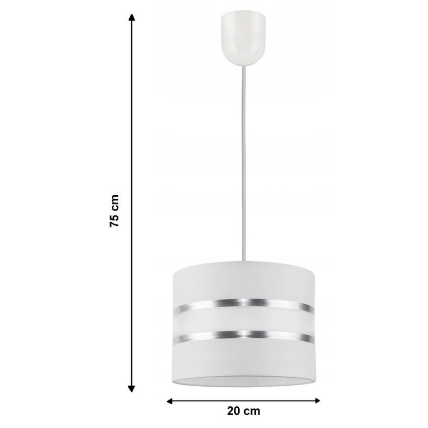 Luster na sajli CORAL S 1xE27/60W/230V bijela