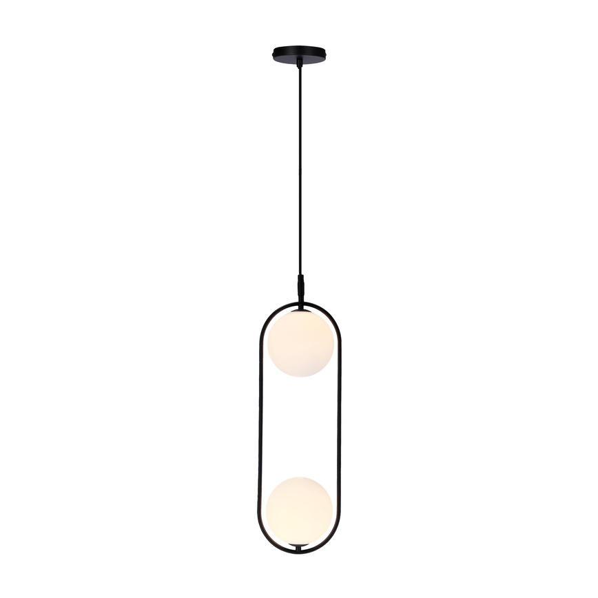 Luster na sajli CORDEL 2xG9/28W/230V crna