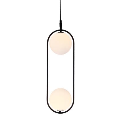 Luster na sajli CORDEL 2xG9/28W/230V crna