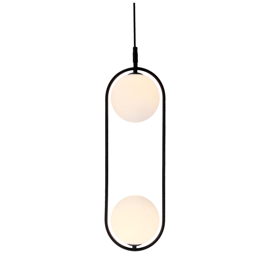 Luster na sajli CORDEL 2xG9/28W/230V crna
