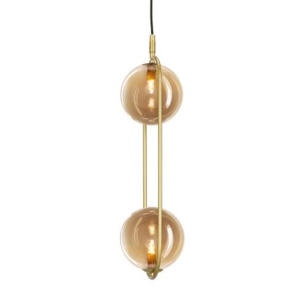 Luster na sajli CORDEL 2xG9/28W/230V mesing/dimna bež