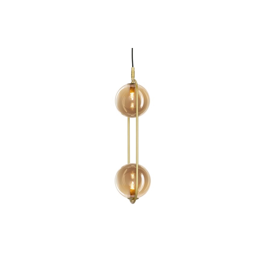 Luster na sajli CORDEL 2xG9/28W/230V mesing/dimna bež
