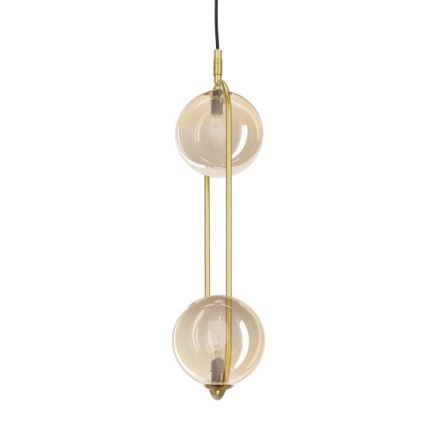 Luster na sajli CORDEL 2xG9/28W/230V mesing/dimna bež
