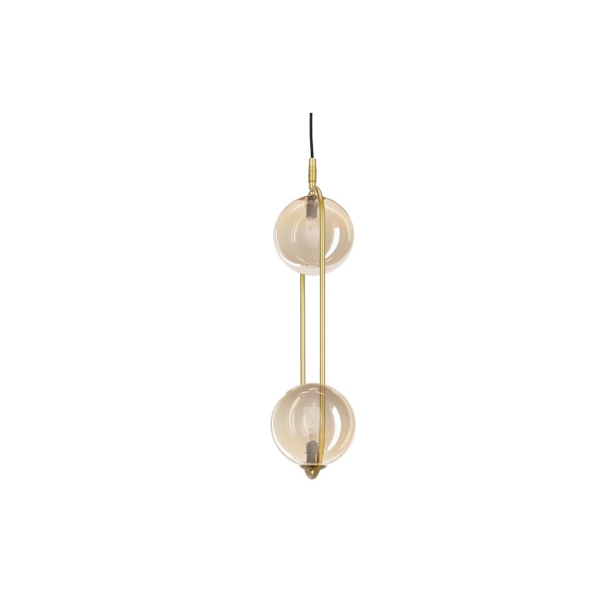 Luster na sajli CORDEL 2xG9/28W/230V mesing/dimna bež