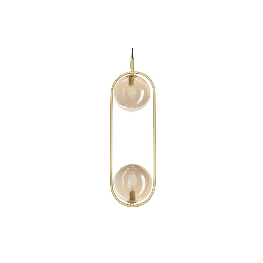 Luster na sajli CORDEL 2xG9/28W/230V mesing/dimna bež