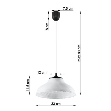 Luster na sajli CORONA 1xE27/60W/230V