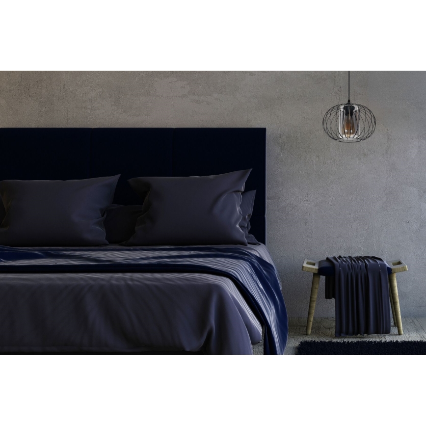 Luster na sajli CORRINI 1xE27/60W/230V pr. 25 cm crna/siva
