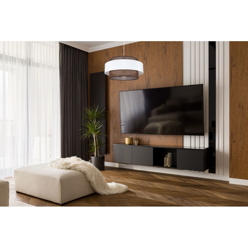 Luster na sajli CORSA 1xE27/60W/230V bijela/smeđa