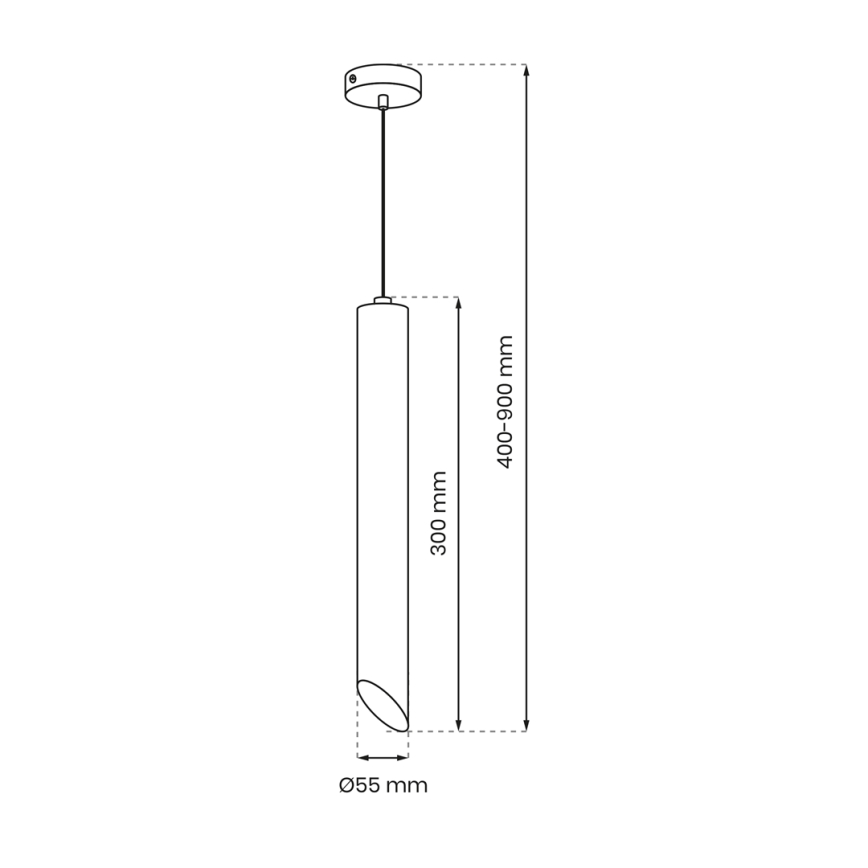 Luster na sajli CORTE 1xGU10/8W/230V crna