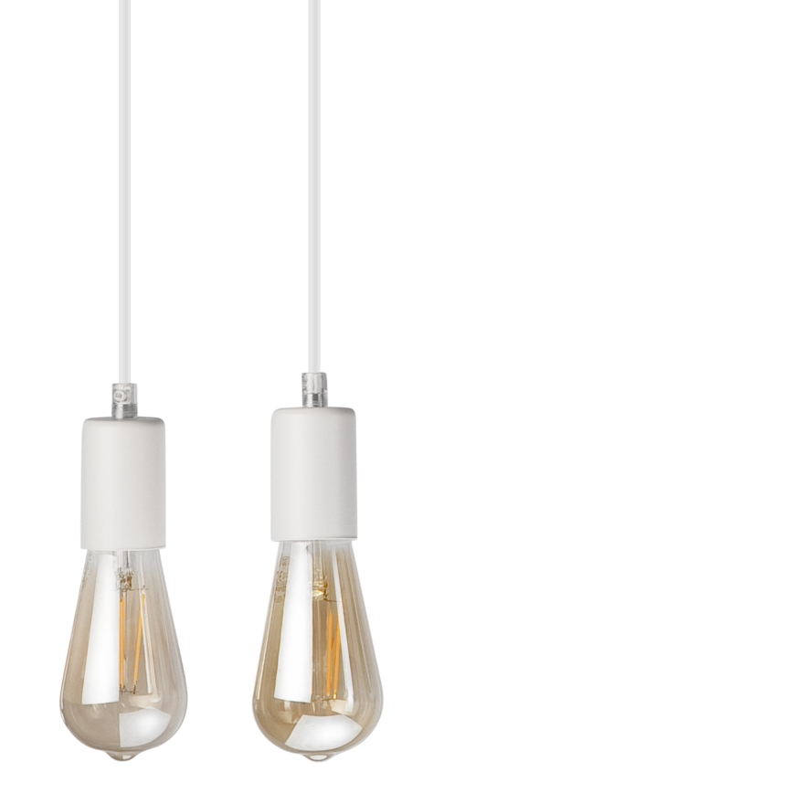 Luster na sajli CORTINA 4xE27/15W/230V bijela/hrast