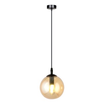 Luster na sajli COSMO 1xE14/10W/230V pr. 14 cm crna/bež