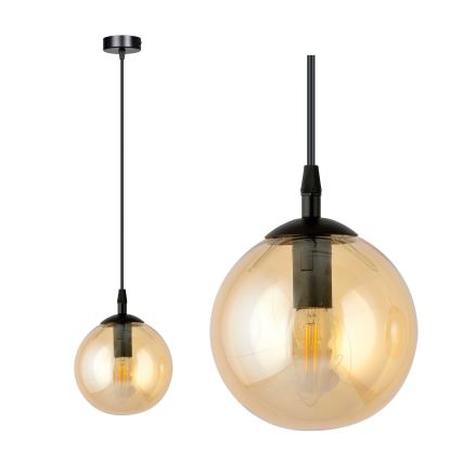 Luster na sajli COSMO 1xE14/10W/230V pr. 14 cm crna/bež