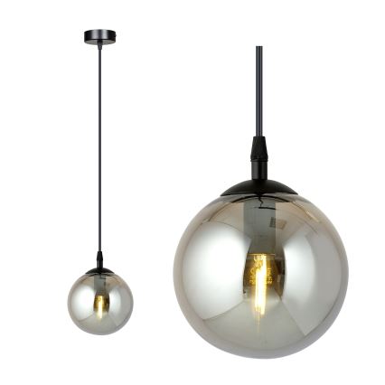 Luster na sajli COSMO 1xE14/10W/230V pr. 14 cm crna/siva