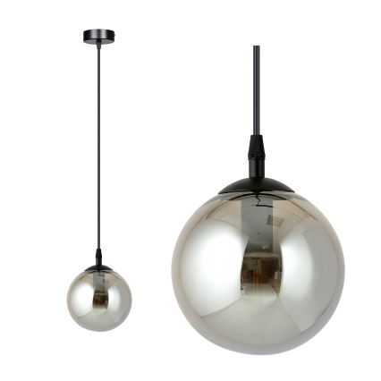Luster na sajli COSMO 1xE14/10W/230V pr. 14 cm crna/siva