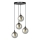 Luster na sajli COSMO 4xE14/10W/230V pr. 40 cm crna/siva