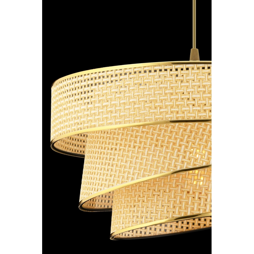 Luster na sajli COUPER 1xE27/60W/230V bež/zlatna